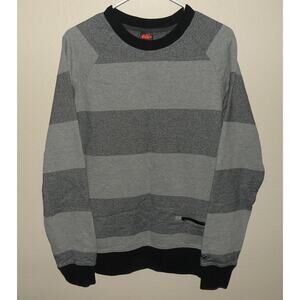 Nike 6.0 Men’s Medium LS Crew Neck Sweater Shirt Two Tone Gray Zipper Pocket